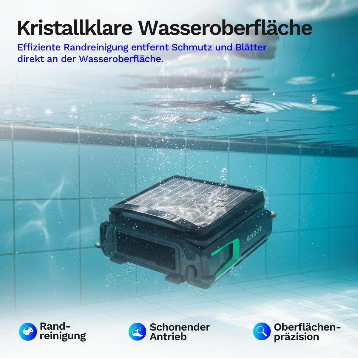 Wybotics Wybot F1 – Dein smarter Solar Skimmer mit App Steuerung