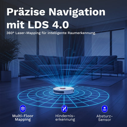Tesvor S8 Max - Saug und Wischroboter mit automatischer Staubbox-Reinigung (Upgraded Version)