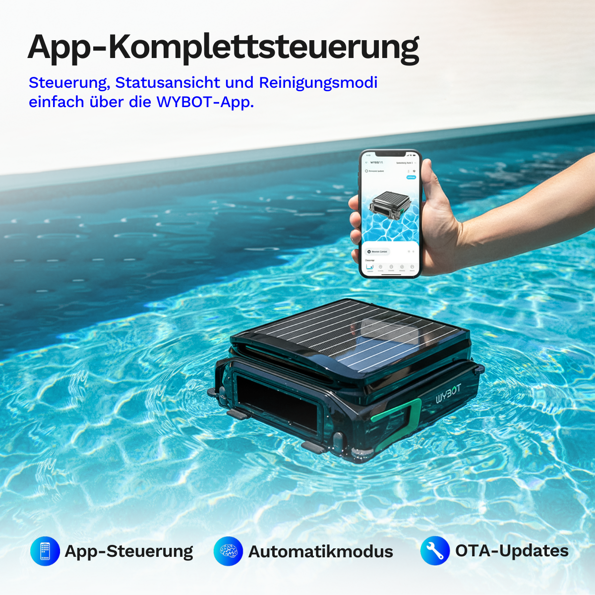 Wybotics Wybot F1 – Dein smarter Solar Skimmer mit App Steuerung